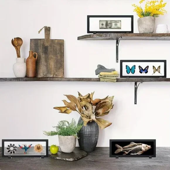 NWOT -  Set of 4 Stylish 3D Floating Jewelry Display Cases Rectangular Design - Picture 4 of 4